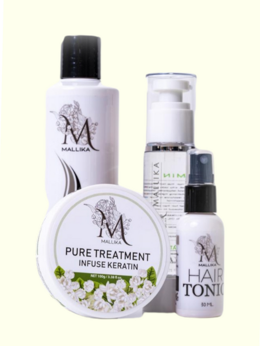 Hair set 4 piece- shampoo250ml -tonic30ml -Treatment100g- vitamin hair 50ml